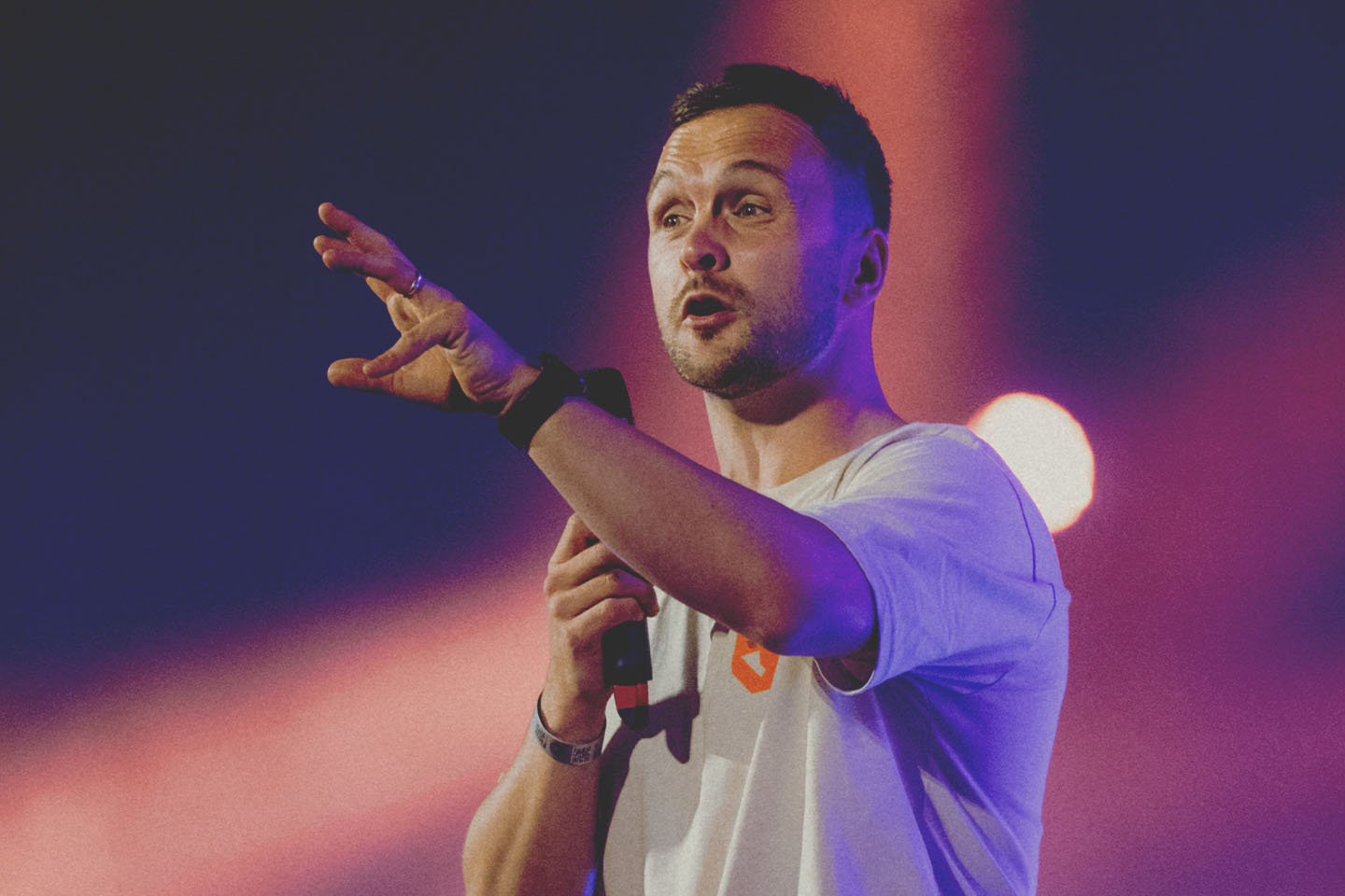 Speaker on stage at Newday